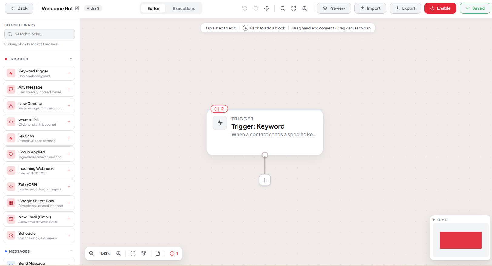 Figure 21. The automation builder